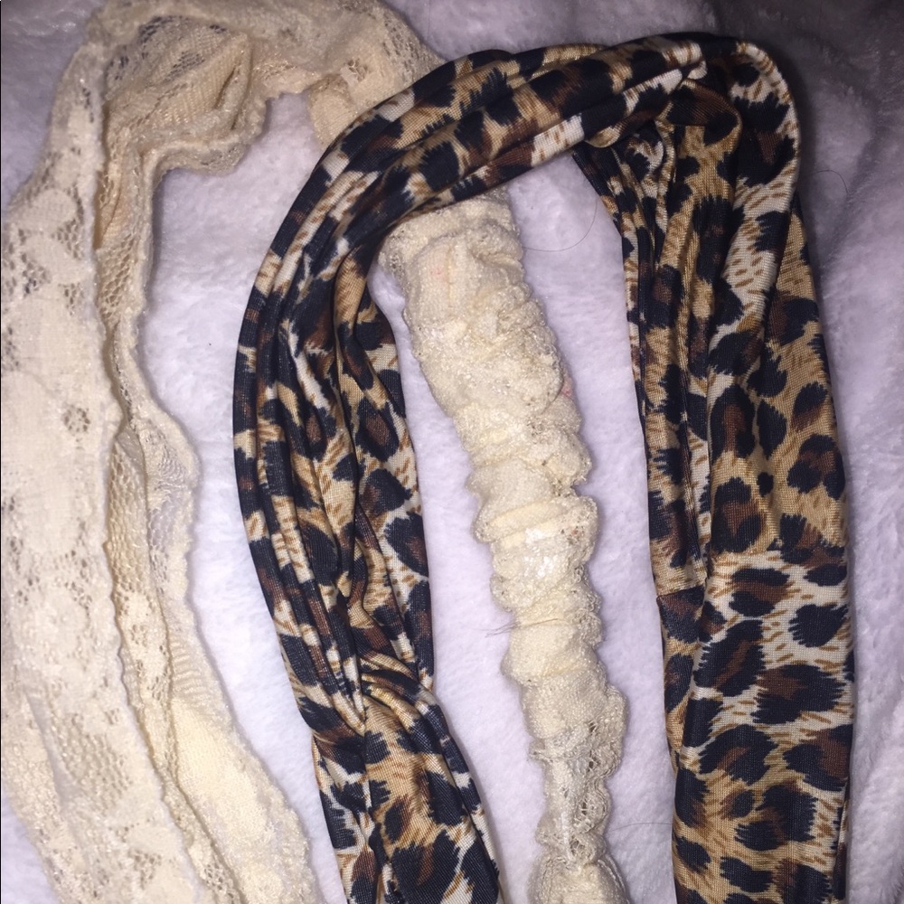 Lace and satin headbands